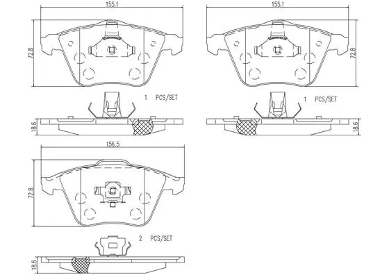 Brake Pad Set, disc brake (P24057N)