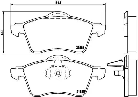Brake Pad Set, disc brake (P 85 047)