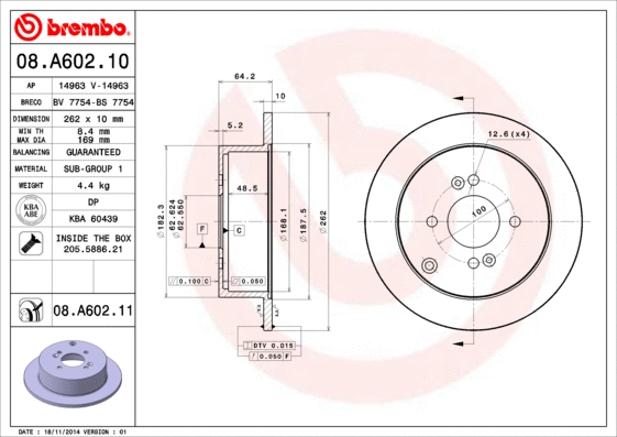 Brake Disc (08.A602.10)