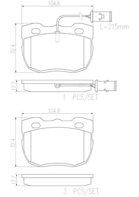 Brake Pad Set, disc brake (P44004N)