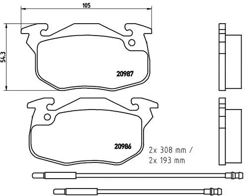 Brake Pad Set, disc brake (P 61 044)