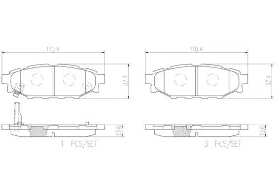 Brake Pad Set, disc brake (P78020N)