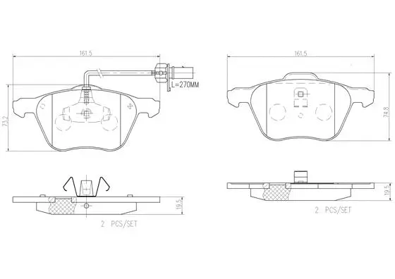Brake Pad Set, disc brake (P85061N)