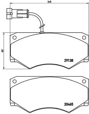 Brake Pad Set, disc brake (P A6 016)