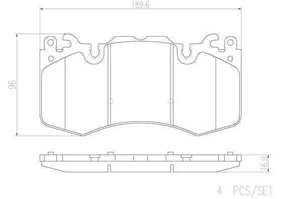 Brake Pad Set, disc brake (P44023N)
