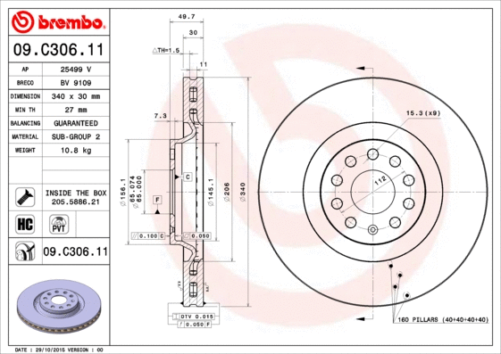 Brake Disc (09.C306.11)