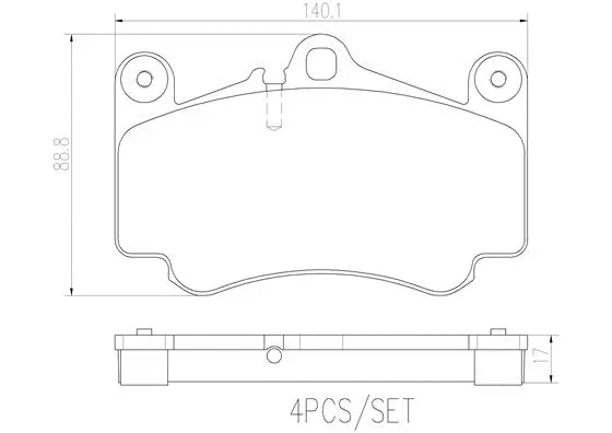 Brake Pad Set, disc brake (P65011N)