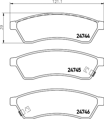 Brake Pad Set, disc brake (P 10 060)