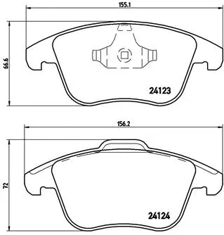 Brake Pad Set, disc brake (P 24 076)