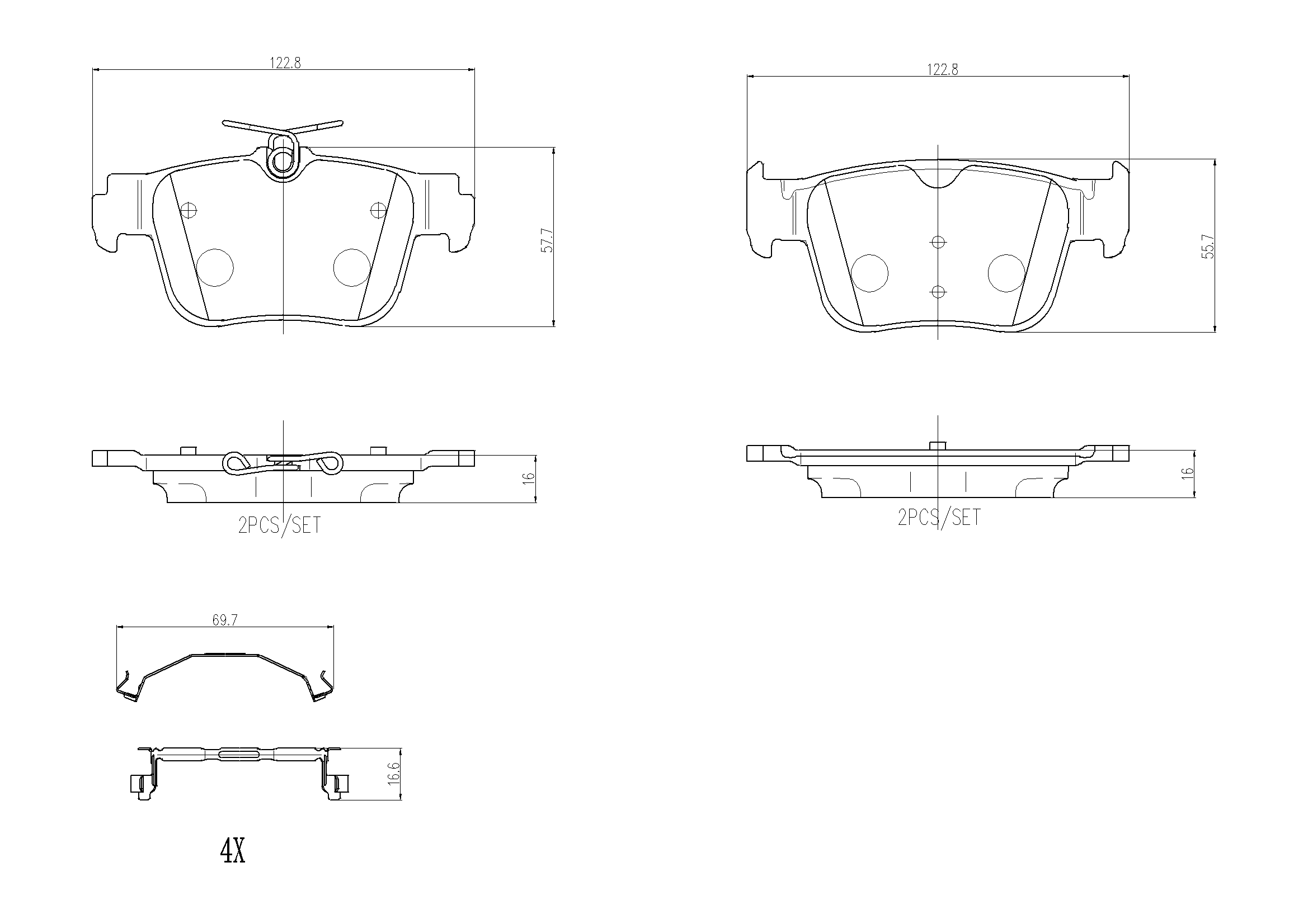 Brake Pad Set, disc brake (P85184N)
