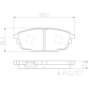 Brake Pad Set, disc brake (P24142N)