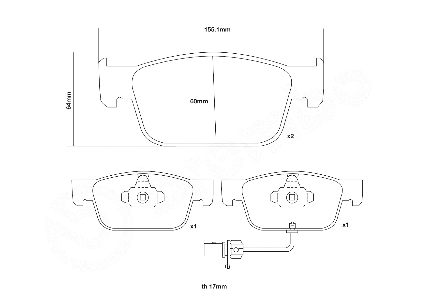 High Performance Brake Pad Set