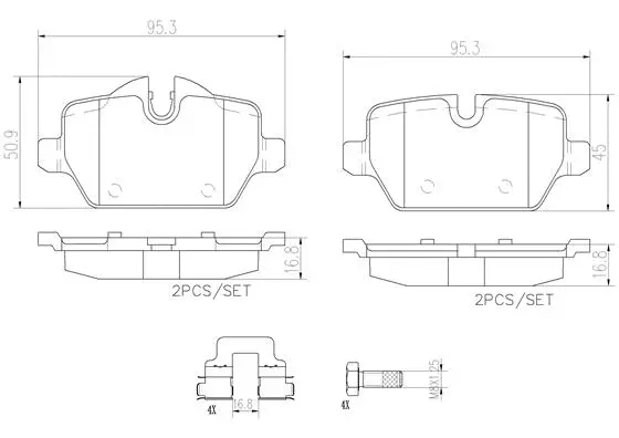Brake Pad Set, disc brake (P06080N)
