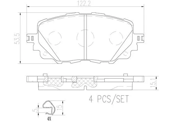 Brake Pad Set, disc brake (P49054N)