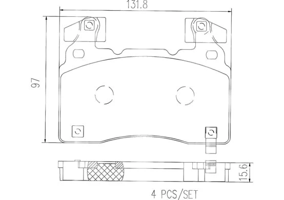 Brake Pad Set, disc brake (P10064N)