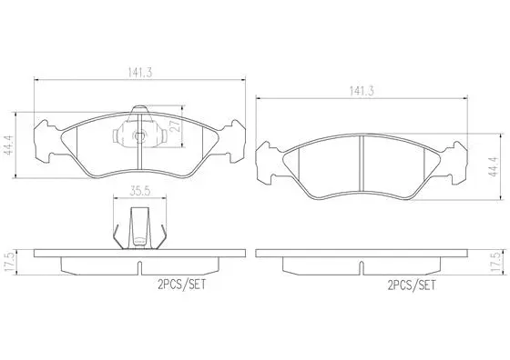 Brake Pad Set, disc brake (P24044N)
