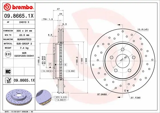 Brake Disc (09.8665.1X)