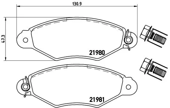 Brake Pad Set, disc brake (P 61 098)