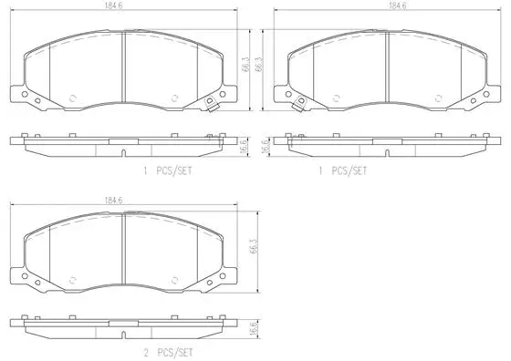 Brake Pad Set, disc brake (P59058N)