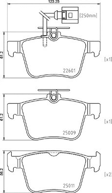 Brake Pad Set, disc brake (P 85 162)
