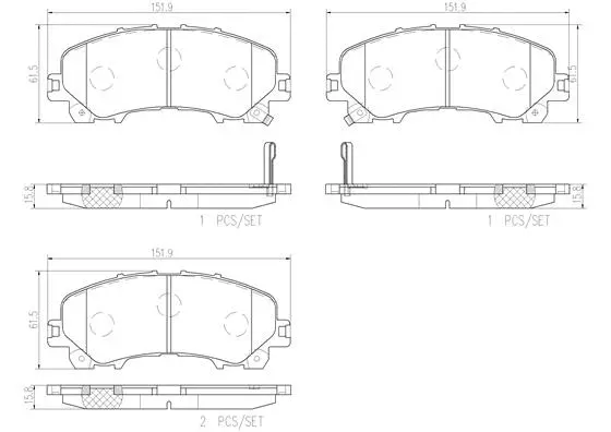 Brake Pad Set, disc brake (P56106N)