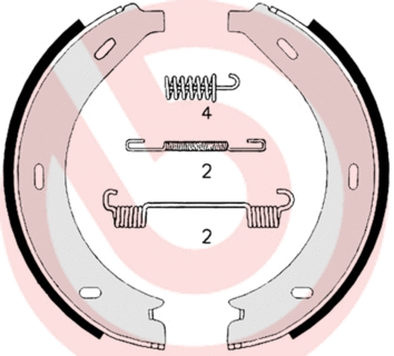 Brake Shoe Set, parking brake (S 50 517)