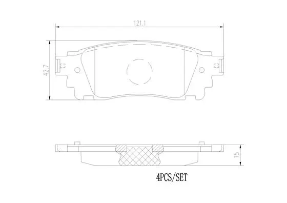 Brake Pad Set, disc brake (P83166N)