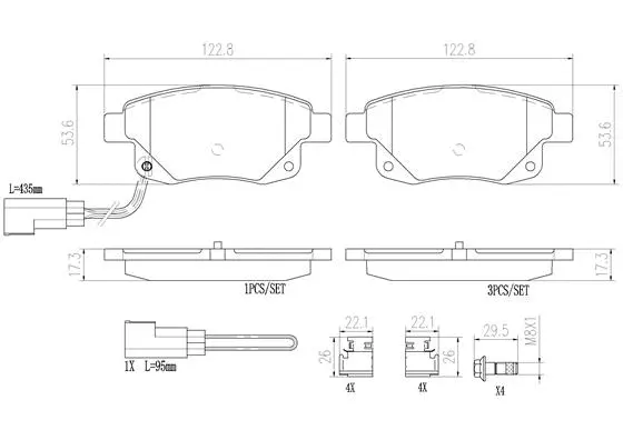 Brake Pad Set, disc brake (P24066N)