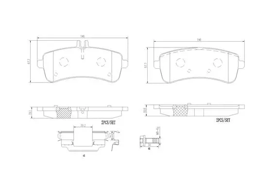 Brake Pad Set, disc brake (P50125N)