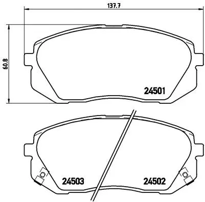 Brake Pad Set, disc brake (P 30 039)