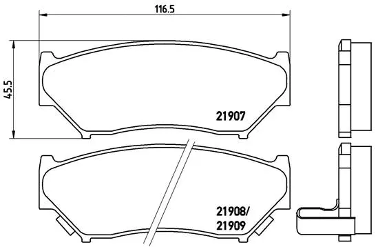 Brake Pad Set, disc brake (P 79 008)