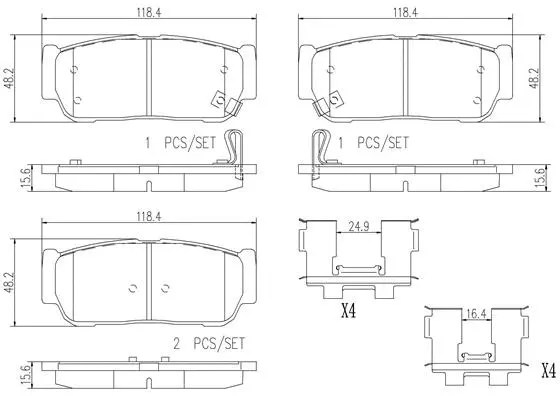 Brake Pad Set, disc brake (P30049N)