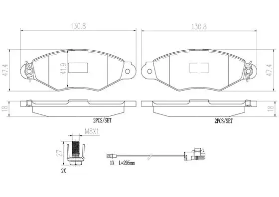 Brake Pad Set, disc brake (P68042N)