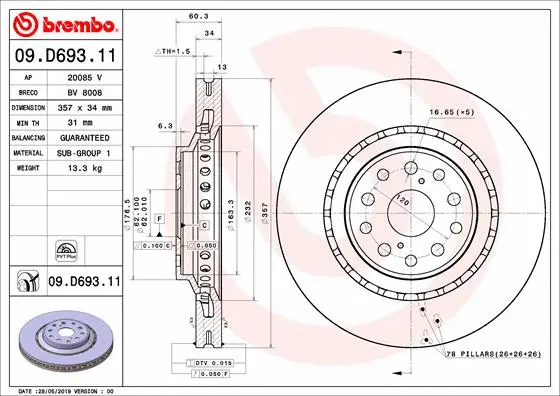 Brake Disc (09.D693.11)