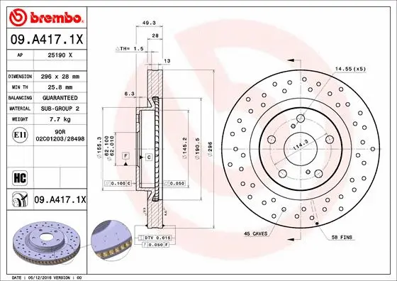 Brake Disc (09.A417.1X)