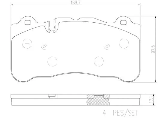 Brake Pad Set, disc brake (P50078N)