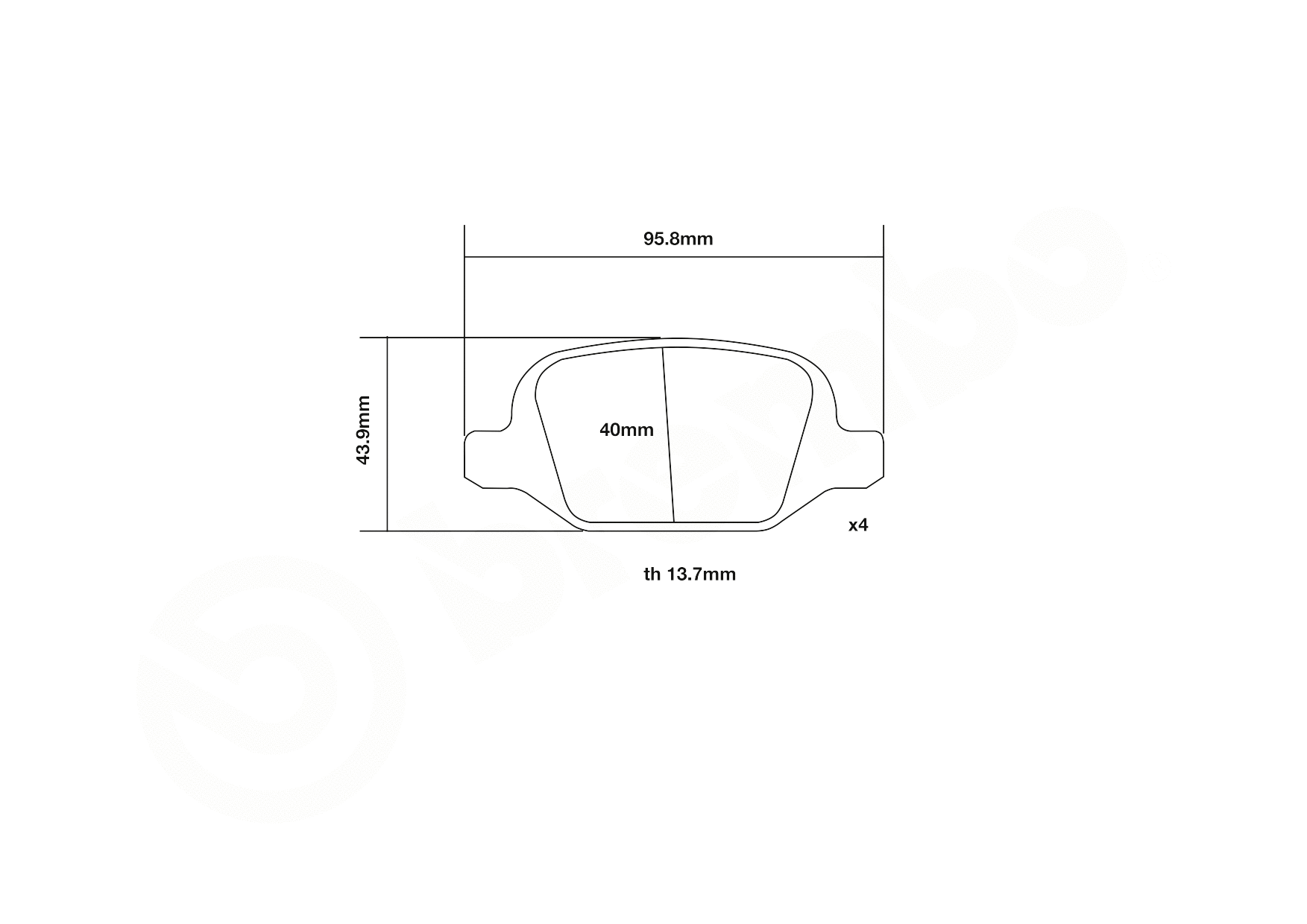 High Performance Brake Pad Set