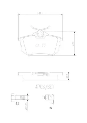 Brake Pad Set, disc brake (P54023N)