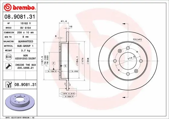 Brake Disc (08.9081.31)