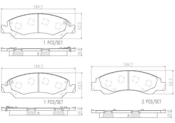 Brake Pad Set, disc brake (P09015N)