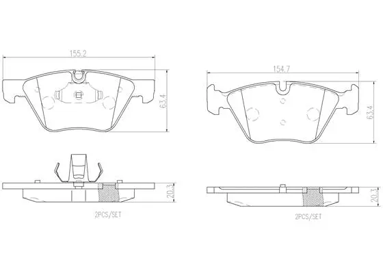 Brake Pad Set, disc brake (P06036N)
