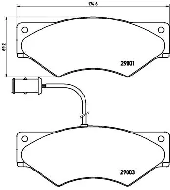 Brake Pad Set, disc brake (P A6 007)