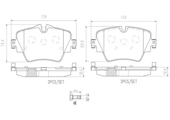 Brake Pad Set, disc brake (P06093N)