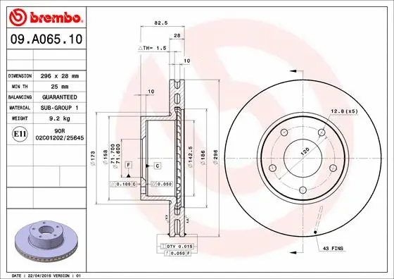 Brake Disc (09.A065.10)