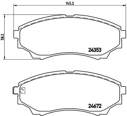 Brake Pad Set, disc brake (P 24 086)