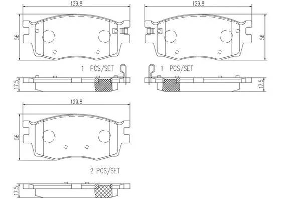 Brake Pad Set, disc brake (P30026N)