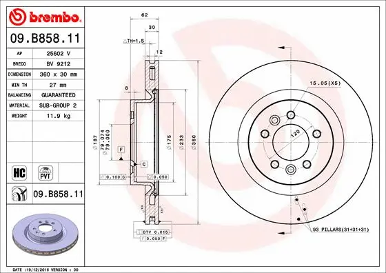 Brake Disc (09.B858.11)