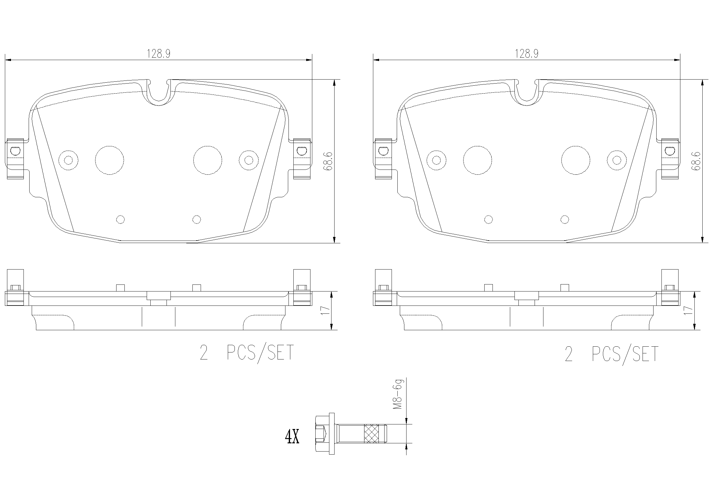 Brake Pad Set, disc brake (P85180N)
