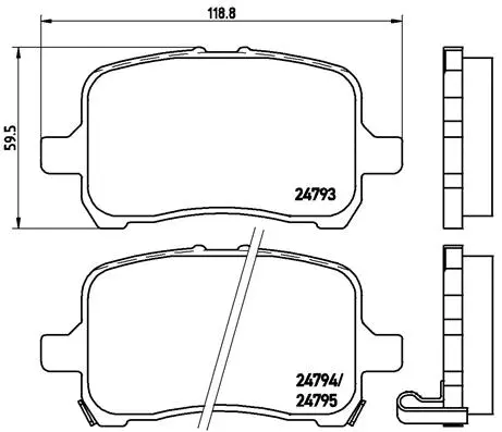 Brake Pad Set, disc brake (P 10 015)