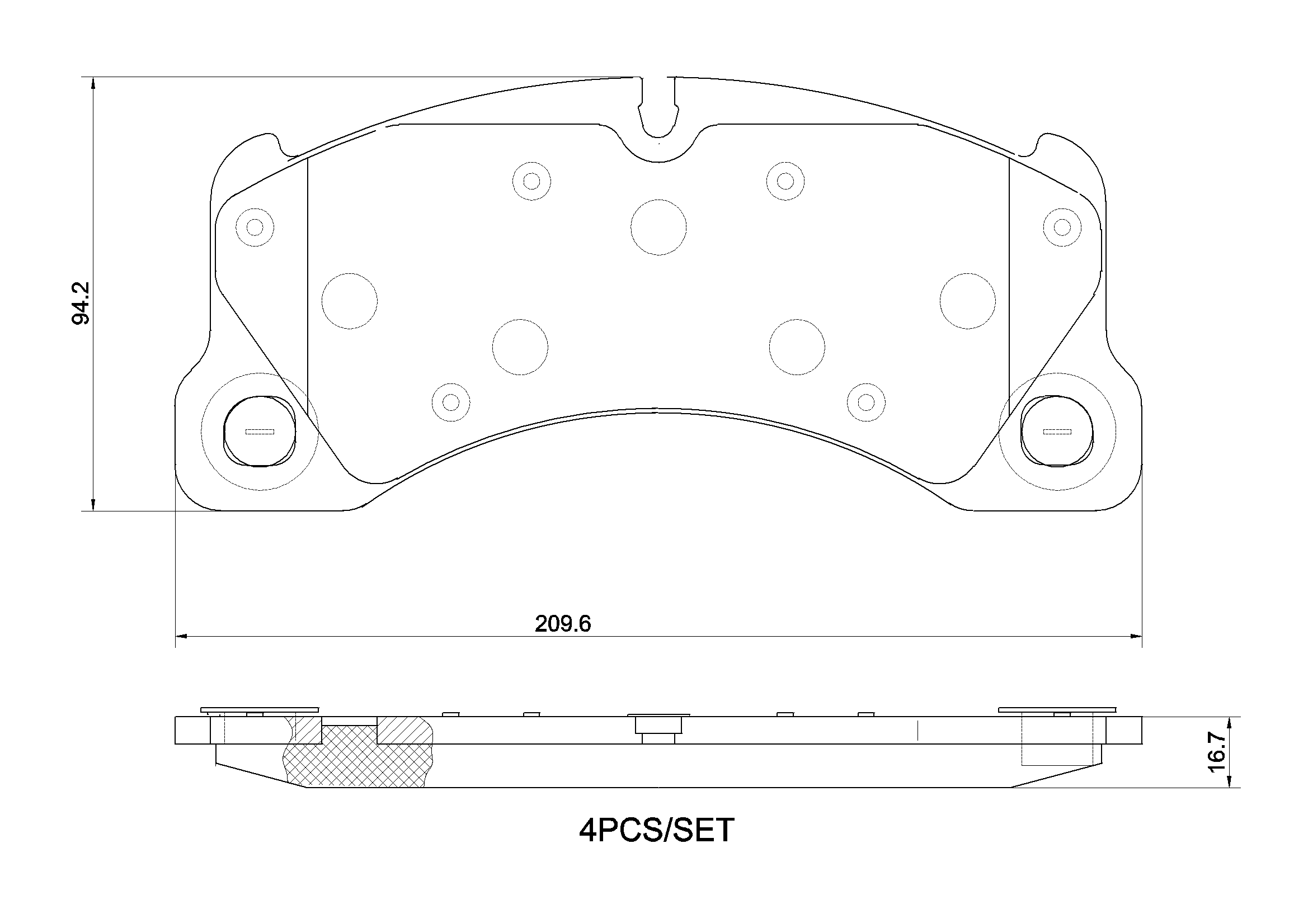 Brake Pad Set, disc brake (P65053N)